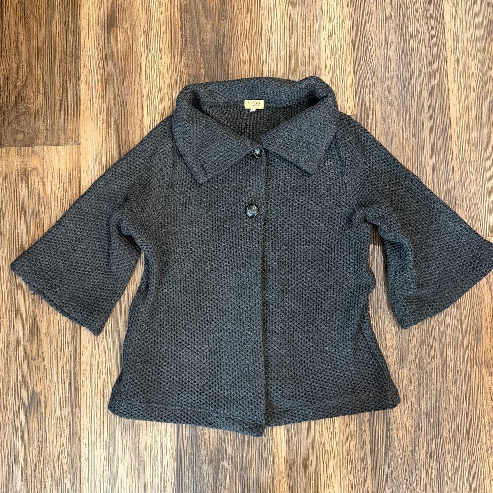 VINTAGE Super Cute 3/4 Flare Sleeve Lightweight Sweater Coat  - L (Women's 6-8)